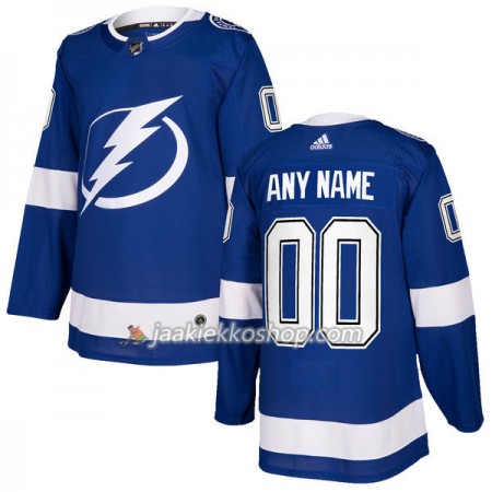Miehille NHL Tampa Bay Lightning Pelipaita Custom Adidas 2017-2018 Sininen Authentic